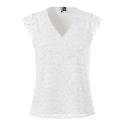 Abbildung von PIECES Pcolline Sl Lace V Neck Top Noos