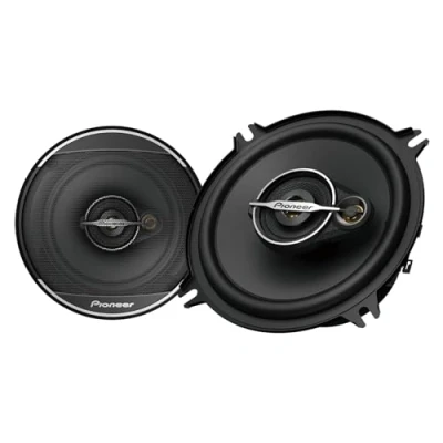 Abbildung von Pioneer TS A1371F 13 cm 3 Weg Koaxial Lautsprecher Set mit 2 Lautsprechern (je 300 W max., 50 Sinus), kraftvoller Klang, hoher Wirkungsgrad, 54 mm Einbautiefe, 121 Einbauausschnitt, Gitter