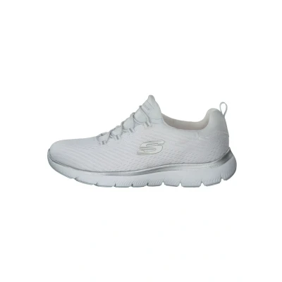Abbildung von Skechers Damen Summits Fast Attraction Sneakers, White Mesh Silver Trim, 39 EU