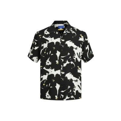Abbildung von Jack &amp; Jones Hawaiirelaxed FIT Hemd, Herren, Größe: Small, Black