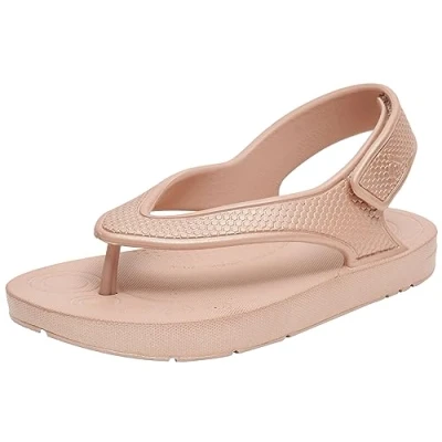 Abbildung von Fitflop Jungen Unisex Kinder Kids Iqushion Sandal with Backstrap Solid Flipflop, Rose Gold, 25 EU