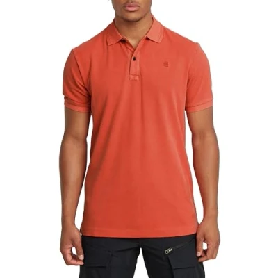 Abbildung von G STAR Dunda Overdyed Poloshirt, Herren, Größe: Medium, Lt antic red gd