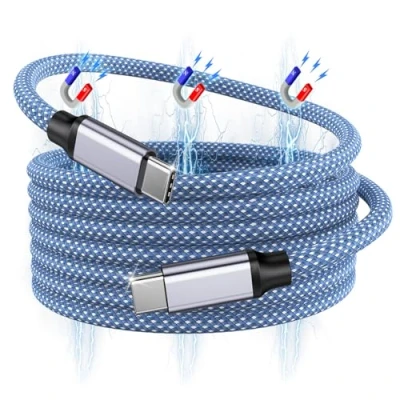 Abbildung von Magtame USB C Kabel, 240W magnetisches auf Kabel 5ft, 5A Nylon geflochtenes Typ Schnellladung für Laptop