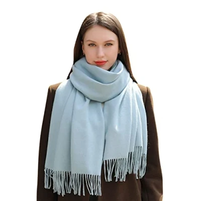 Abbildung von MASADA Damen Winterschal warmer und weicher Schal Hellblau