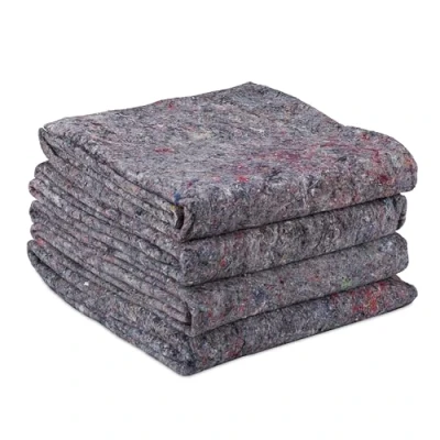 Abbildung von Relaxdays Umzugsdecken im 4er Set, Vlies Möbeldecken, Packdecken Umzug, 150x200 cm, Transportdecken, Schutzdecken, grau