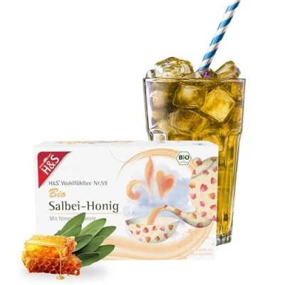 Abbildung von H&amp;S Bio Salbei Honig Tee: Sanft zitronig, süß honigartige Teemischung, 20 x 2,0 g