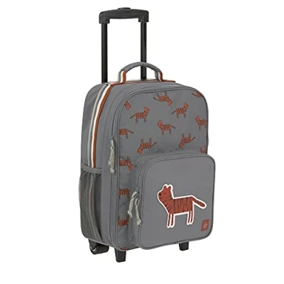 Abbildung von LÄSSIG Kinderkoffer Trolley Reisekoffer mit Teleskopstange und Rollen für Kinder Handgepäck/Trolley Safari Tiger
