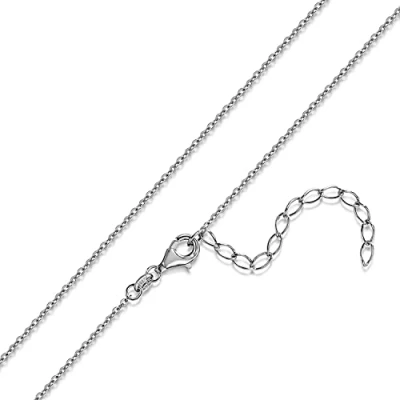 Abbildung von Materia Feine Halskette Damen Silber 925 rhodiniert Ankerkette 1,2mm K142
