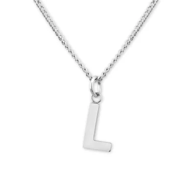 Abbildung von GD GOOD.designs EST. 2015 Kette mit Buchstaben L Silber hautverträgliche Halskette für Damen I Silberne Buchstabenkette