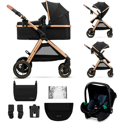 Abbildung von Kinderkraft ESME 2 in 1 Kombikinderwagen, Pure Black, Kinderwagen,