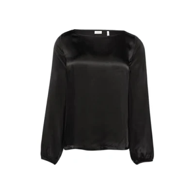 Abbildung von s.Oliver BLACK LABEL Satiniertes Blusenshirt aus Viskose schwarz 34