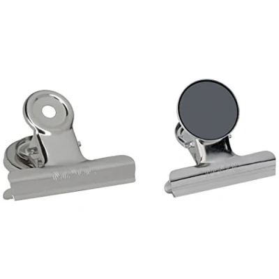 Abbildung von Maul 2183096 Magnet Papierklammern mit Schutzfolie, Weite 15 mm, 2 Stück, 39 x 30 Silber Metall