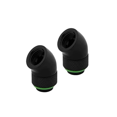 Abbildung von Corsair Hydro X Series, 45 Adapter drehbar Doppelpack (Standard G1/4&quot; Gewinde (BSPP) Messing Gefertigt, Drehmechanismus mit sicherer Dichtung, Ausgelegt auf hohe Durchflussraten) Schwarz