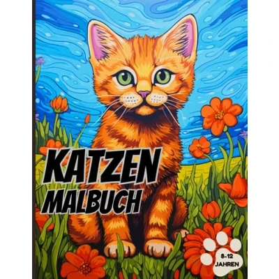 Abbildung von Katzen Malbuch für Kinder von 8 12 Jahren: 40 entzückende Katzenzeichnungen kleine Künstler