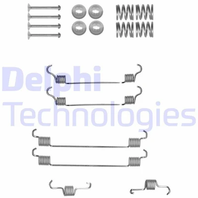 Abbildung von DELPHI LY1321 Zubehörsatz, Bremsbacken SUZUKI: SWIFT 3, Splash, SX4 I Hatchback, TOYOTA: Yaris Aygo, PEUGEOT: 108 Hatchback
