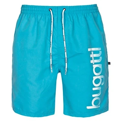 Abbildung von Bugatti Herren Badeshort in Marineblau, türkis oder schwarz, Türkis, M