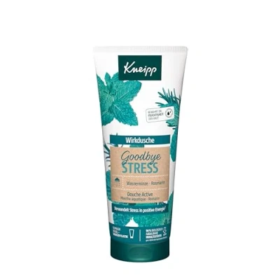 Abbildung von Kneipp Wirkdusche Goodbye Stress feuchtigkeitsspendendes Duschgel mit ätherischen Ölen aus Rosmarin &amp; Wasserminze für mehr Energie vegan ohne Mikroplastik 200ml