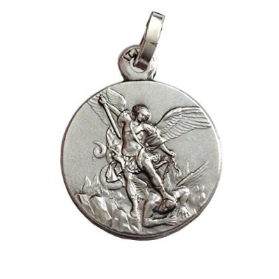 Abbildung von I G J 925 Sterling Silber Medaille Erzengel St. Michael