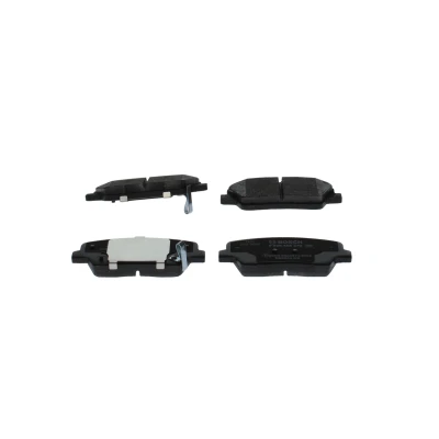 Abbildung von BOSCH 0 986 495 370 Bremsbelagsatz Low Metallic mit integriertem Verschleißwarnkontakt, akustischer Verschleißwarnung Anti Quietsch Blech