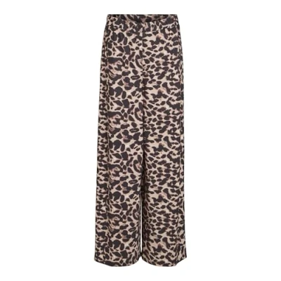 Abbildung von VILA Vileoa RW WIDE NOOS Stoffhose, Damen, Größe: XS, Black/leo