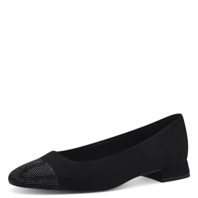 Abbildung von MARCO TOZZI Damen Ballerinas mit Glitzer Vegan, Schwarz (Schwarz), 39 EU