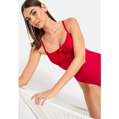 Abbildung von Lascana Swimsuit Highleg Badeanzug, Damen, Größe: 46xA/B, Raspberry
