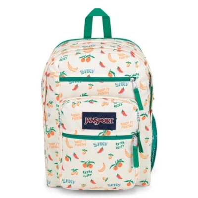 Abbildung von JanSport Big Student Großer Rucksack, 15 inch Laptopfach, Five A Day Cream (Mehrfarbig)