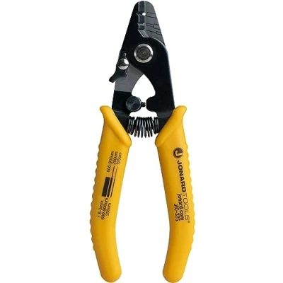 Abbildung von Jonard Tools JIC 375 Glasfaser Abisolierzange mit 3 Löchern, TPR Griff, 15,2 cm Länge