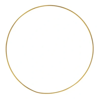 Abbildung von Rayher 2505406 Metallring, gold beschichtet, 30 cm ø, Stärke ca. 3,5 mm, Drahtringe zum Basteln, für Wickeltechnik, Traumfänger, Floristik, Hochzeitskranz, Hoops