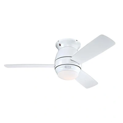 Abbildung von 72180 Halley 112 cm weißer Deckenventilator, Beleuchtung mit Opal Milchglas