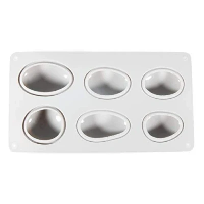 Abbildung von Rayher 36102000 Silikon Gießform Steine, 14,5x26 cm, Tiefe 3,5 6 verschiedene Steinformen, Form befüllbar mit Kreativ Beton, Schmuck Raysin Gießpulver, Seife, Wachs, klein