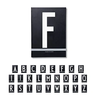 Abbildung von Design Letters Buchstaben Notizbuch A5 A Z Schwarz Nutzen Sie das unlinierte als Bullet Journal, 2024 Planer mit elastischem Verschlussband 146 nummerierte Seiten