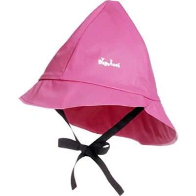 Abbildung von Playshoes Unisex Kinder Regen mütze Gefüttert Wind Und Wasserdichter Regenhut Regenbekleidung, Pink Baumwollfutter, 49 EU