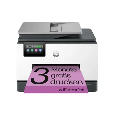 Abbildung von HP OfficeJet Pro 9132e Multifunktionsdrucker, 30 Cashback, 3 Monate gratis drucken mit Instant Ink inklusive, HP+, Drucker, Scanner, Kopierer, Fax, WLAN, LAN, Duplex, Airprint, Grau Weiß