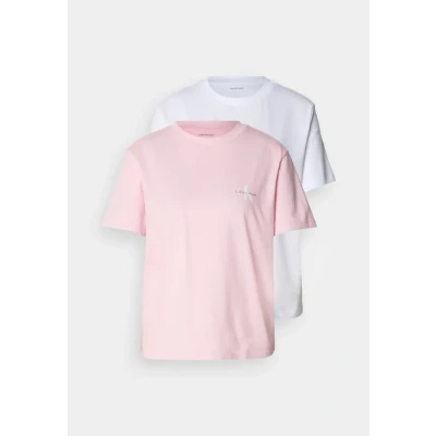 Abbildung von Calvin Klein Jeans LOGO TEE 2 PACK Tshirt basic, Damen, Größe: 3XS, Pink / white