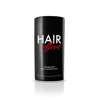 Abbildung von Hair Effect Volles Haar in Sekunden! Premium Streuhaar 26g Schütthaar zur Haarverdichtung und Ansatzkaschierung Authentischer Look Sekunden für Männer Frauen (Braun)
