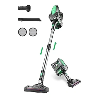 Abbildung von Vactidy Blitz V8 Akku Staubsauger Kabellos, 25KPa Kabelloser Mit abnehmbarem Akku, Akkustaubsauger bis zu 35min Laufzeit, Tierhaare für Hartholzböden, Grün