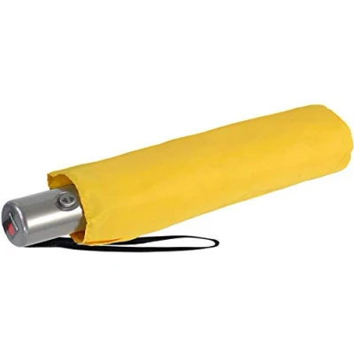 Abbildung von Knirps Regenschirm Slim Duomatic klein und leicht mit Auf Zu Automatik Yellow