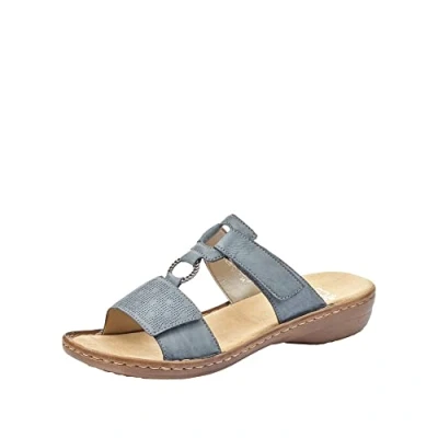 Abbildung von Rieker Pantolette flach, Damen, Größe: 39, Azur Schuhe
