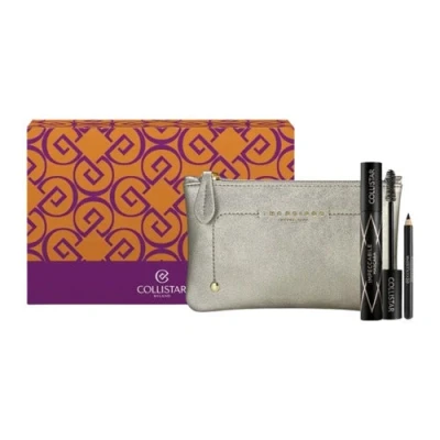 Abbildung von Collistar XMAS SET 2024 Makeup Impeccabile Mascara + MINI Professionale EYE Pencil Black Metallic Beauty BAG Set, Damen, Größe: One Size,
