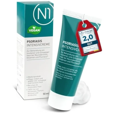 Abbildung von N1 Psoriasis Intensivcreme 50 ml Ekzem &amp; Neurodermitis Creme beruhigt, pflegt, lindert und glättet rote, schuppige, entzündete trockene Haut