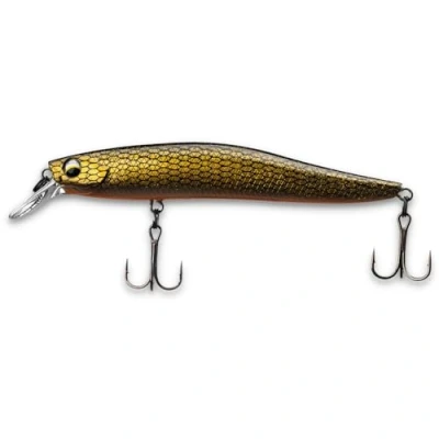 Abbildung von LMAB Flash Vibe 98 Twitchbait Suspending &amp; Floating, Hardbait, Wobbler Barsch, Suspender Wobbler, Schwimmend, Zander (Lauftiefe 1,0 2,0 m schwebend/suspending, Golden Roach)