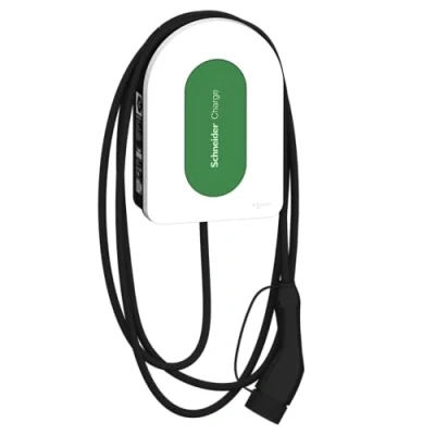 Abbildung von Schneider Electric Smarte Wallbox Charge, 11kW, Ladesäule für Elektroauto, T2 Kabel 5m, 6mA Erkennung, App Steuerung, PV Überschussladen, Innen/Außen