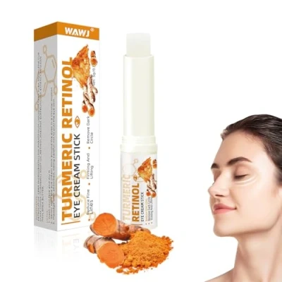 Abbildung von WAWJ® Kurkuma Retinol Augencreme Stick, Stick für Tränensäcke, Balsam unter den Augen, Anti Aging Reduziert Feine Linien und Aufhellender Augenbalsam (1 Stück)