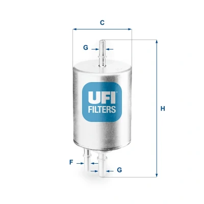 Abbildung von UFI 31.831.00 Kraftstofffilter Filtereinsatz 8 AUDI: A6 C6 Avant, Saloon, A4 B7 SEAT: Exeo ST, Saloon