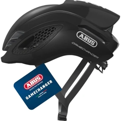 Abbildung von ABUS Rennradhelm GameChanger Aerodynamischer Fahrradhelm mit optimalen Ventilationseigenschaften für Damen und Herren Schwarz Glänzend, Größe S