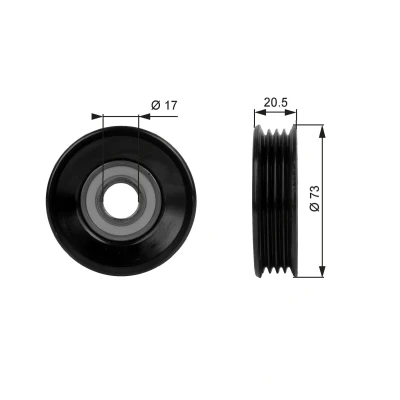 Abbildung von GATES FleetRunner Micro V Kit T38030 Spannrolle mit Rillen