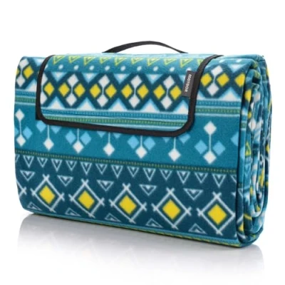 Abbildung von meteor Extra Large Picknickdecke mit wasserdichter Unterseite XXL sanddichte campingdecke Outdoor stranddecke tolle Picknick Matte groß Thermo isoliert Camping Decke für Park Garten Strand