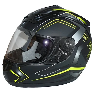 Abbildung von protectWEAR Motorradhelm H510 Arrow schwarz matt/neon gelb M
