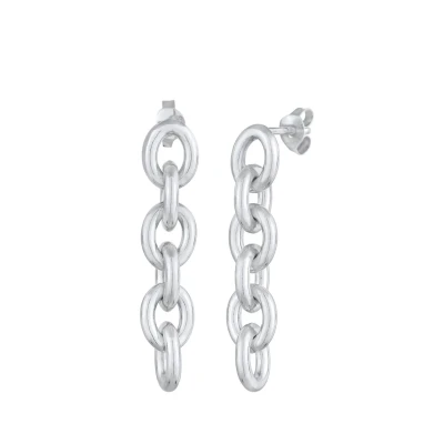 Abbildung von Elli Chain Design Ohrringe, Damen, Größe: One Size, Silber